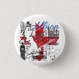 Chapa Redonda De 2,5 Cm Albion - Por el amor de Inglaterra