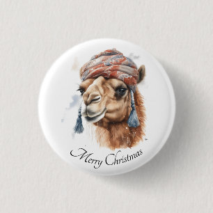 Chapa Redonda De 2,5 Cm Alegría de la Navidad en el Desierto, personalizad