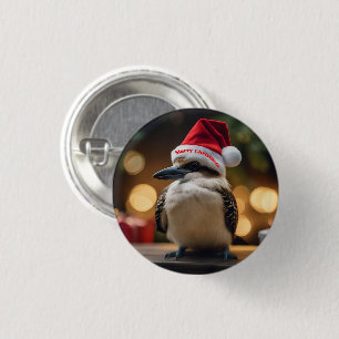 Chapa Redonda De 2,5 Cm "Alegría de los Navidades de Kookaburras"