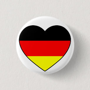 Chapa Redonda De 2,5 Cm Alemania corazón fútbol Germany