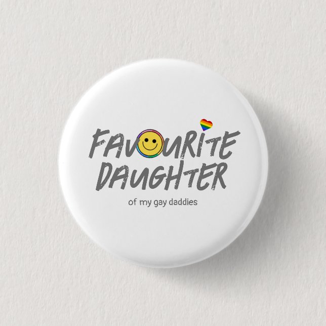 Chapa Redonda De 2,5 Cm Aliado favorito de LGBTQ personalizado (Anverso)
