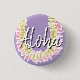 Chapa Redonda De 2,5 Cm Aloha Lei de Plumeria Hawaiana Floral Elegante Pas