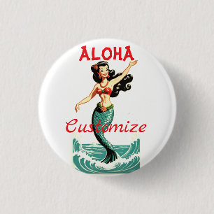 Chapa Redonda De 2,5 Cm Aloha Mermaid Thunder_Thunder_Cove