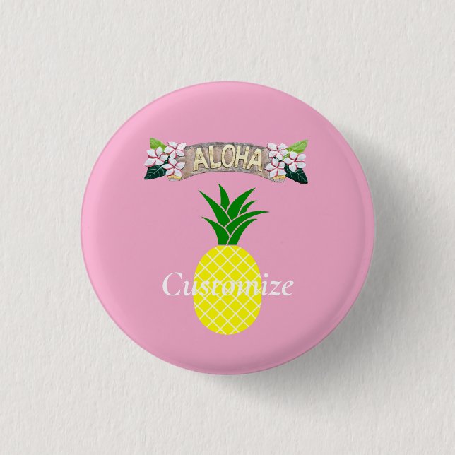 Chapa Redonda De 2,5 Cm Aloha Pineapple Thunder_Cove (Anverso)