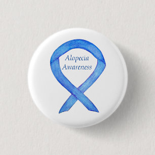 Chapa Redonda De 2,5 Cm Alopecia Cinta de Concienciación Personalizado Pin