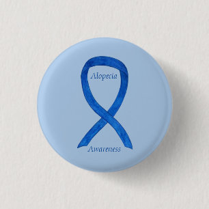 Chapa Redonda De 2,5 Cm Alopecia Cinta de Concienciación Personalizado Pin