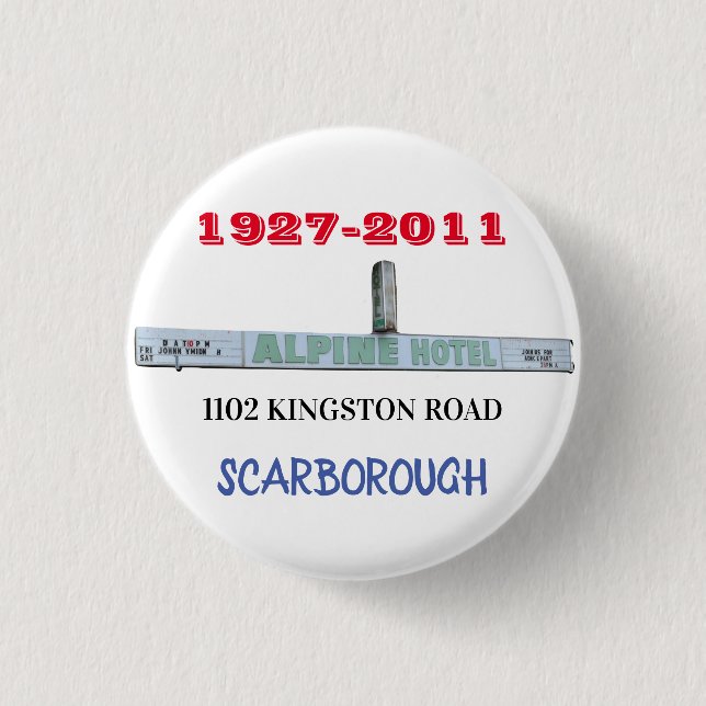 CHAPA REDONDA DE 2,5 CM ALPINE HOTEL SCARBOROUGH (Anverso)