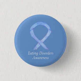 Chapa Redonda De 2,5 Cm Alteraciones de la alimentación Awareness Ribbon P