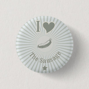 Chapa Redonda De 2,5 Cm Amante de la salchicha