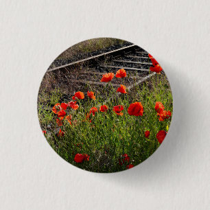 Chapa Redonda De 2,5 Cm Amapola silvestre      