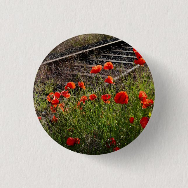Chapa Redonda De 2,5 Cm Amapola silvestre       (Anverso)