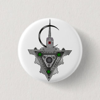 Chapa Redonda De 2,5 Cm Amazigh Tazerzit