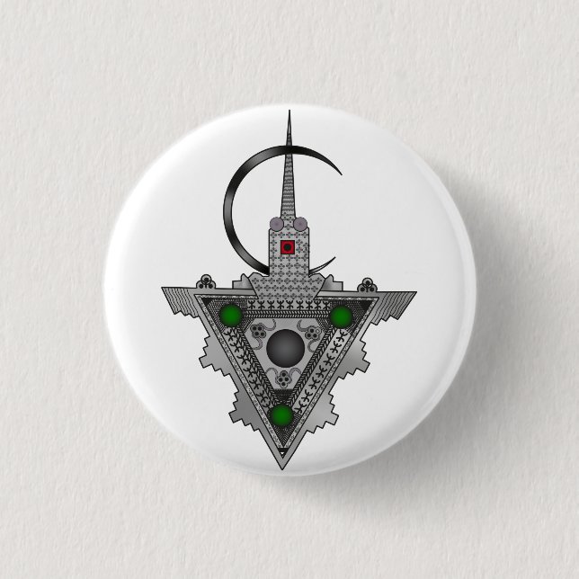Chapa Redonda De 2,5 Cm Amazigh Tazerzit (Anverso)