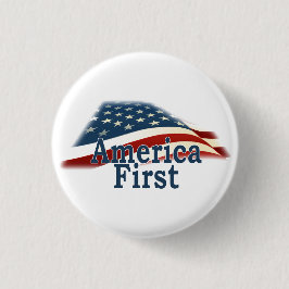 Chapa Redonda De 2,5 Cm America First USA Flag