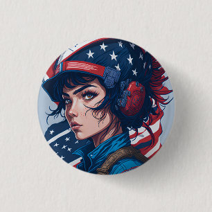 Chapa Redonda De 2,5 Cm american fan 13