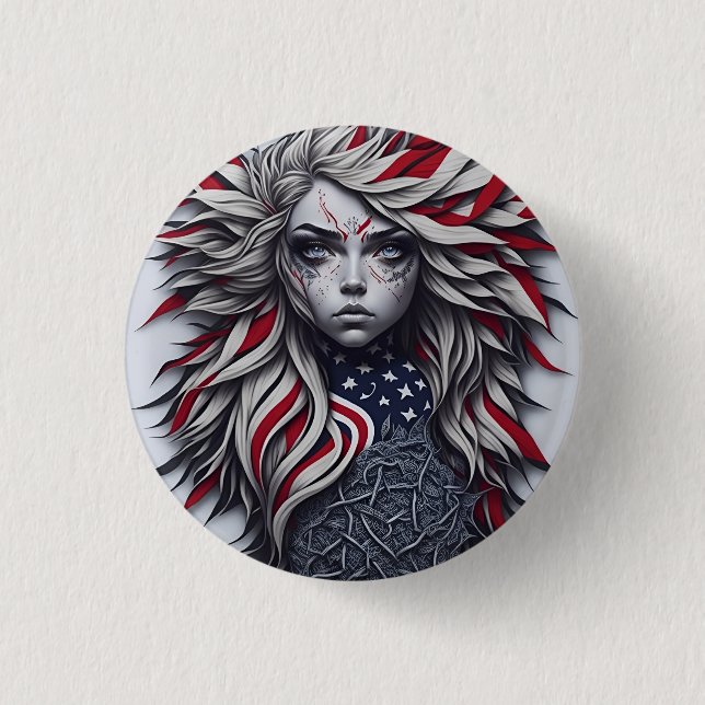 Chapa Redonda De 2,5 Cm american fan 24 (Anverso)