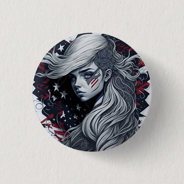 Chapa Redonda De 2,5 Cm american fan 25 (Anverso)