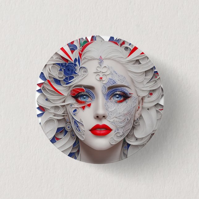 Chapa Redonda De 2,5 Cm american fan 32 (Anverso)