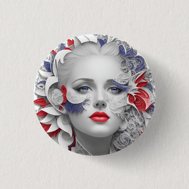 Chapa Redonda De 2,5 Cm american fan 33 (Anverso)