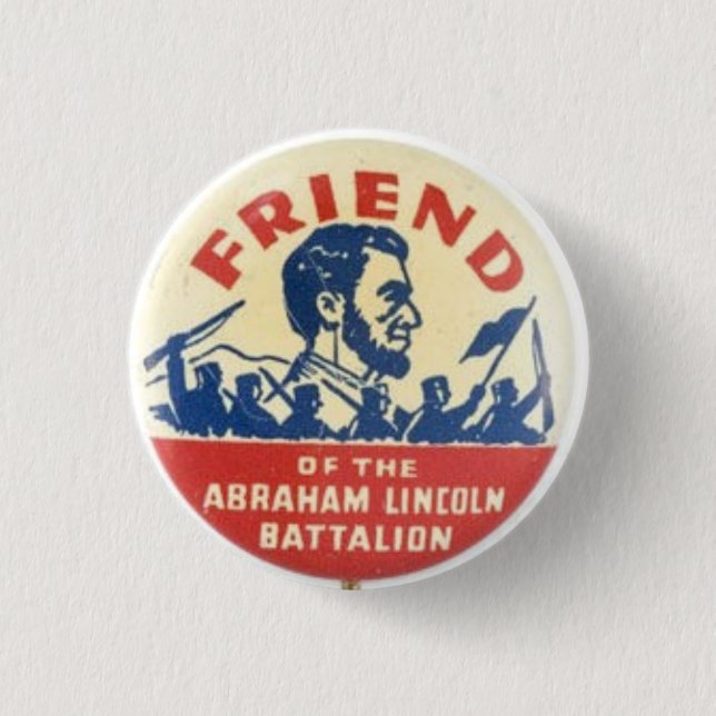 Chapa Redonda De 2,5 Cm Amigo del batallón de Abraham Lincoln (Anverso)