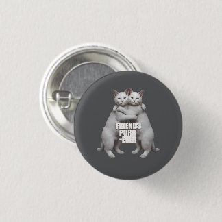 Chapa Redonda De 2,5 Cm Amigos Purr-Ever