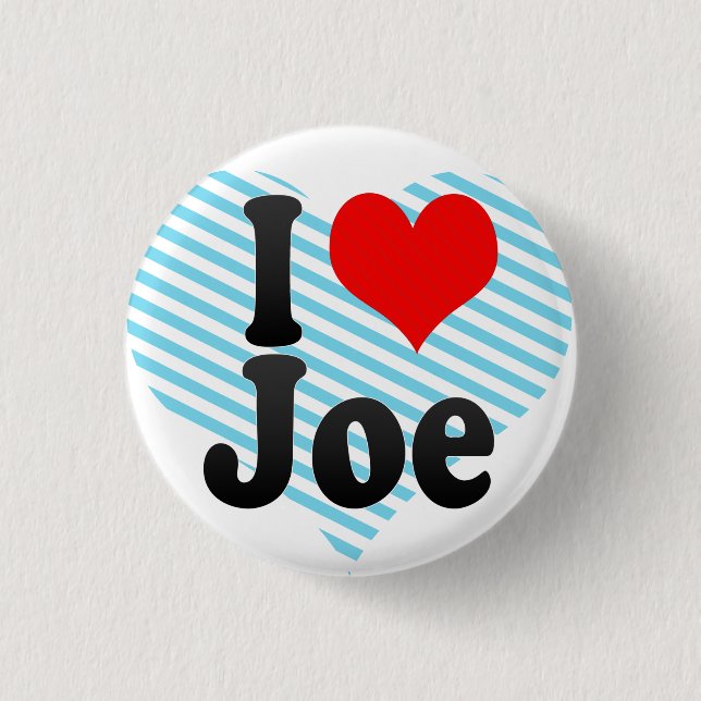 Chapa Redonda De 2,5 Cm Amo a Joe (Anverso)
