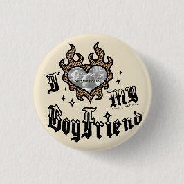 Chapa Redonda De 2,5 Cm Amo a mi novio - Guepardo - DingusDesign