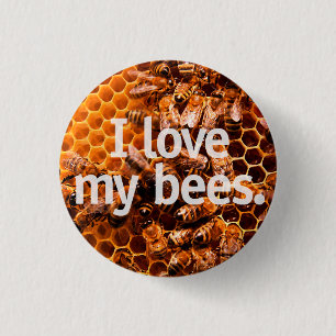 Chapa Redonda De 2,5 Cm Amo a mis abejas
