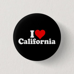 CHAPA REDONDA DE 2,5 CM AMO CORAZÓN CALIFORNIA CALI ESTADO