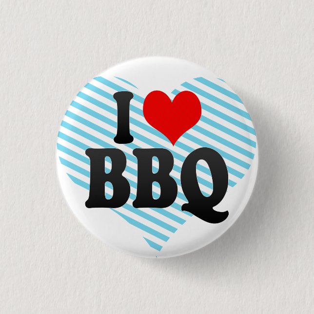 Chapa Redonda De 2,5 Cm Amo el Bbq (Anverso)