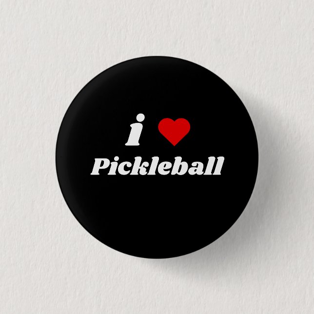 Chapa Redonda De 2,5 Cm Amo El Pickleball (Anverso)