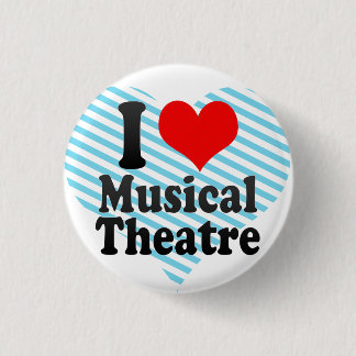Chapa Redonda De 2,5 Cm Amo el teatro musical