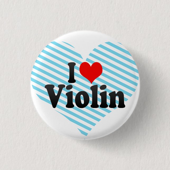 Chapa Redonda De 2,5 Cm Amo el violín (Anverso)