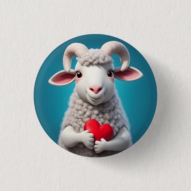 Chapa Redonda De 2,5 Cm Amo Ewe (Anverso)