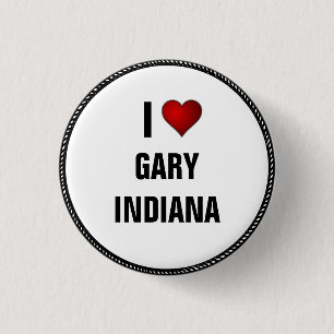 Chapa Redonda De 2,5 Cm Amo Gary, Indiana