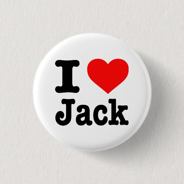 CHAPA REDONDA DE 2,5 CM "AMO JACK " (Anverso)
