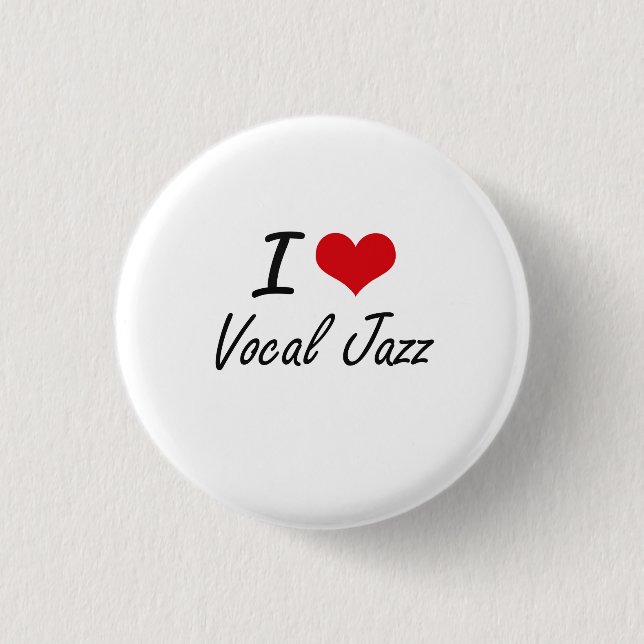 Chapa Redonda De 2,5 Cm Amo JAZZ VOCAL (Anverso)