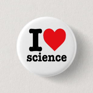 Chapa Redonda De 2,5 Cm "Amo la ciencia"