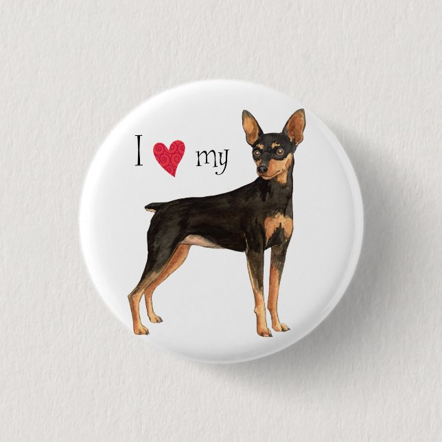 Chapa Redonda De 2,5 Cm Amo mi Pin del minuto (Anverso)