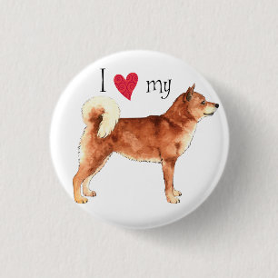 Chapa Redonda De 2,5 Cm Amo mi Shiba Inu