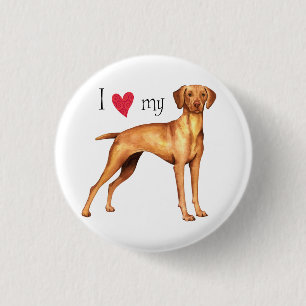 Chapa Redonda De 2,5 Cm Amo mi Vizsla