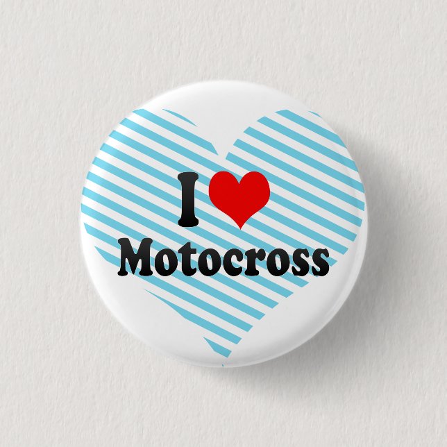 Chapa Redonda De 2,5 Cm Amo motocrós (Anverso)
