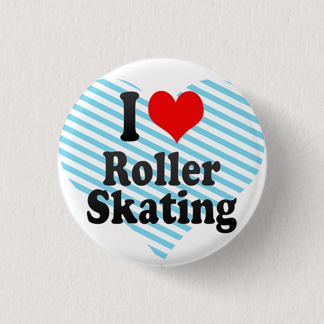 Chapa Redonda De 2,5 Cm Amo patinaje sobre ruedas (Anverso)