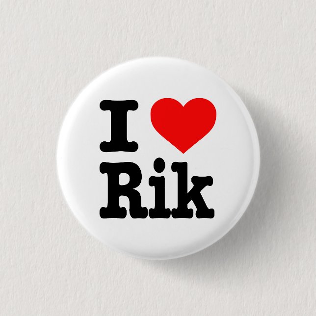 CHAPA REDONDA DE 2,5 CM "AMO RIK " (Anverso)