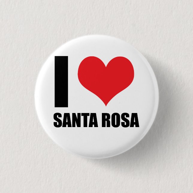 Chapa Redonda De 2,5 Cm Amo Santa Rosa (Anverso)