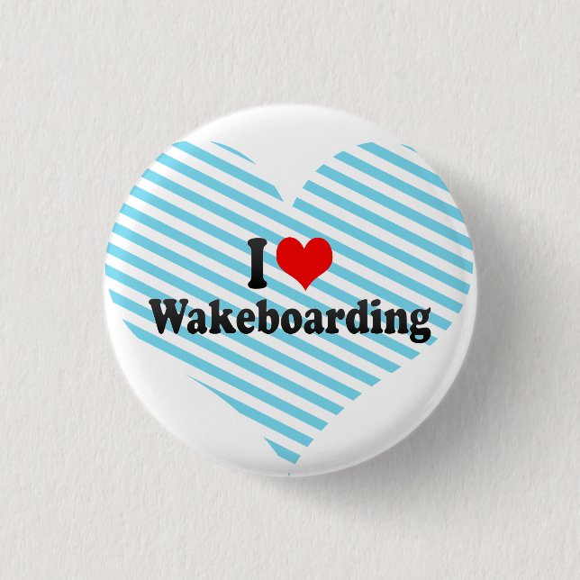 Chapa Redonda De 2,5 Cm Amo Wakeboarding (Anverso)