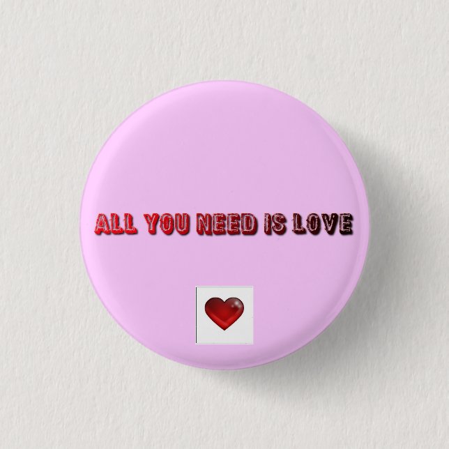Chapa Redonda De 2,5 Cm Amor (Anverso)
