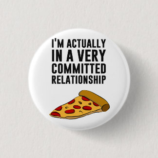 Chapa Redonda De 2,5 Cm Amor de la pizza de salchichones - una relación