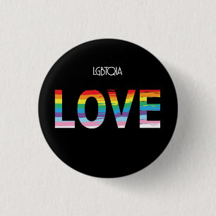 Chapa Redonda De 2,5 Cm AMOR LGBTQIA, orgullo de bandera arco iris Guay