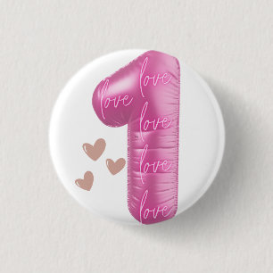 Chapa Redonda De 2,5 Cm AMOR SOLITARIO – Unidad, Paz y Vibraciones Positiv